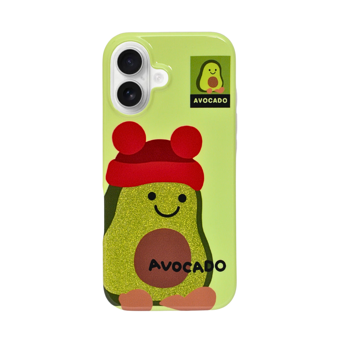 Cute Cartoon Avocado Design Soft Phone Case for iPhone 16