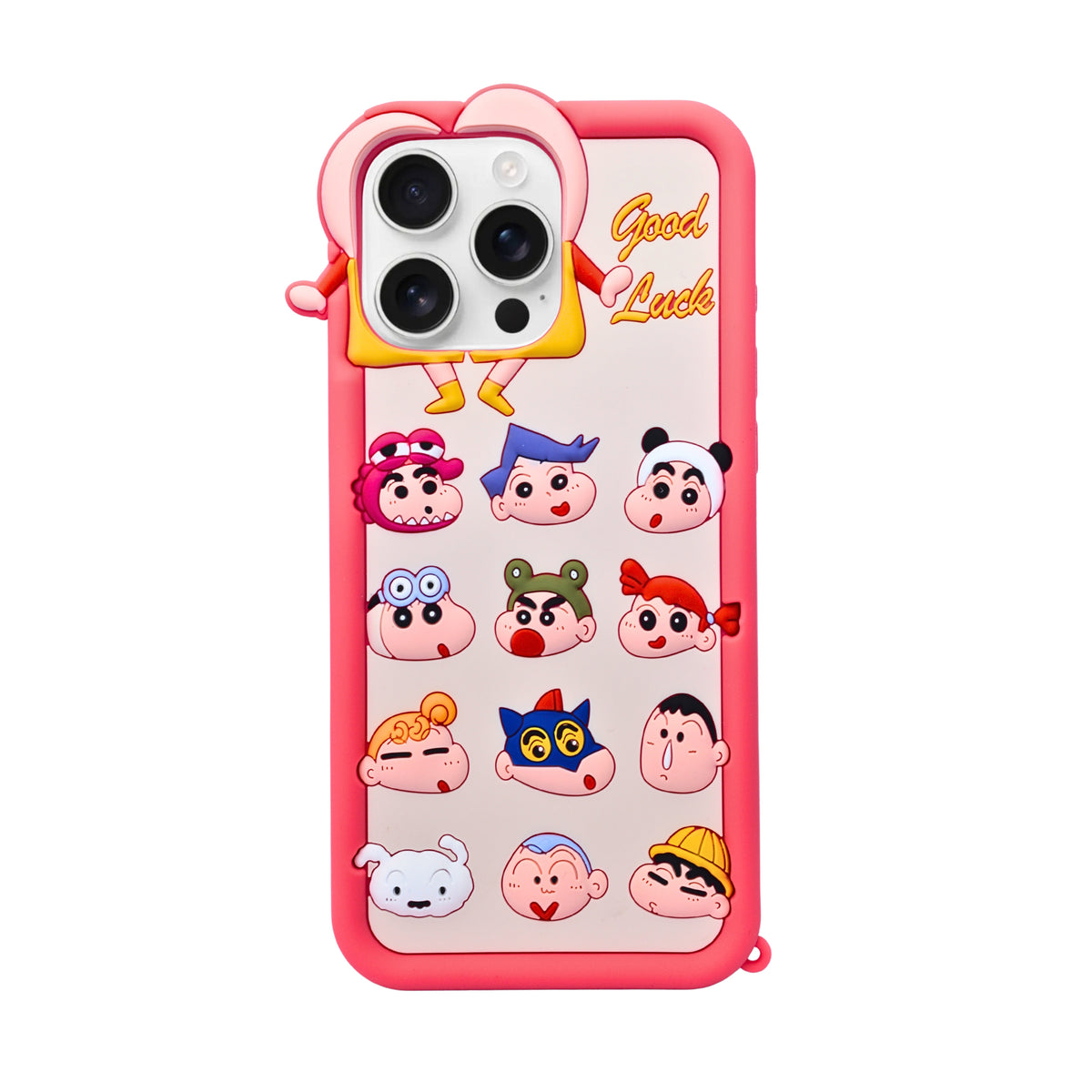 3D Cartoon Shinchan Character Design Phone Case For iPhone 16 Pro