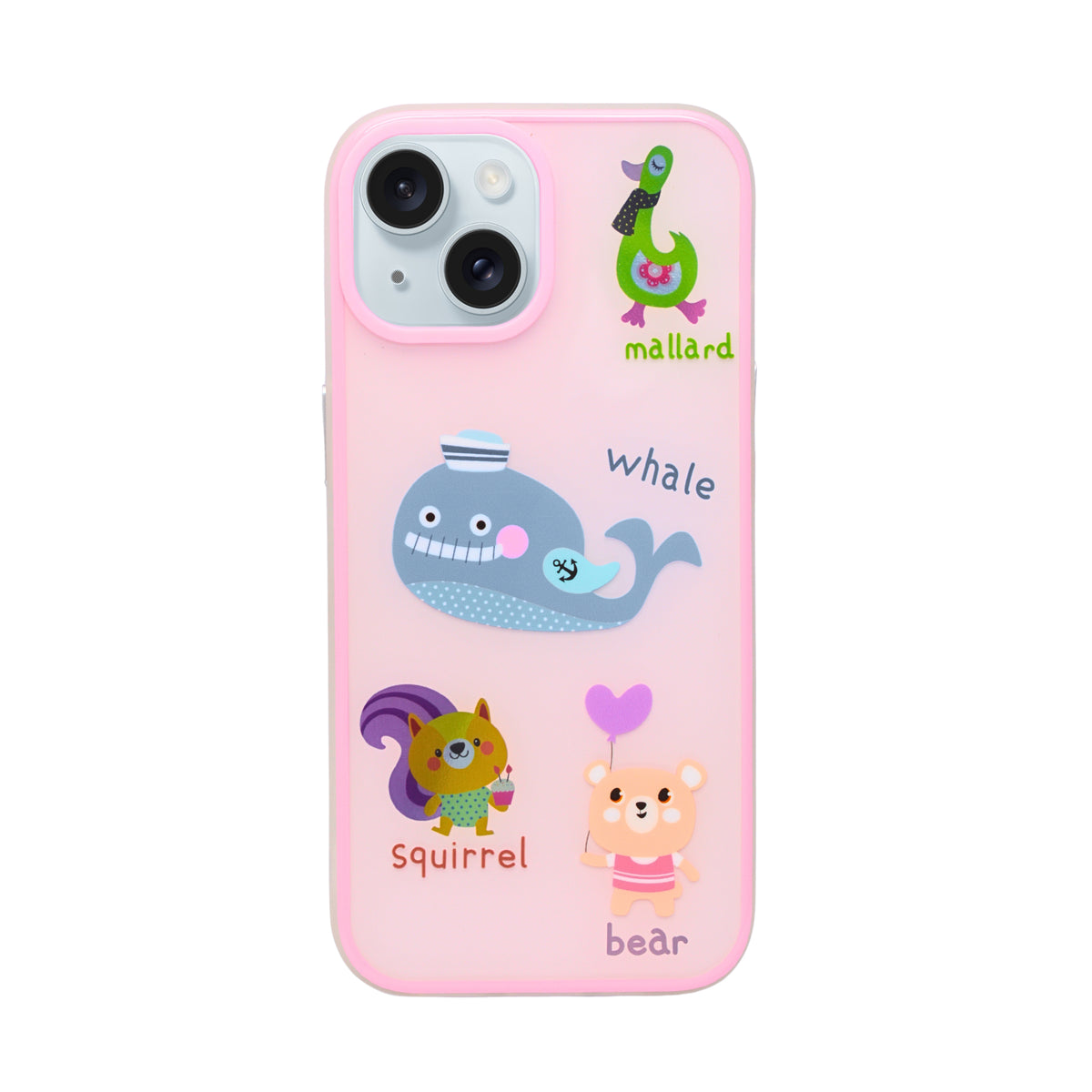Stylish Cute Cartoon Cool Soft Animal Characters Cover For iPhone 15