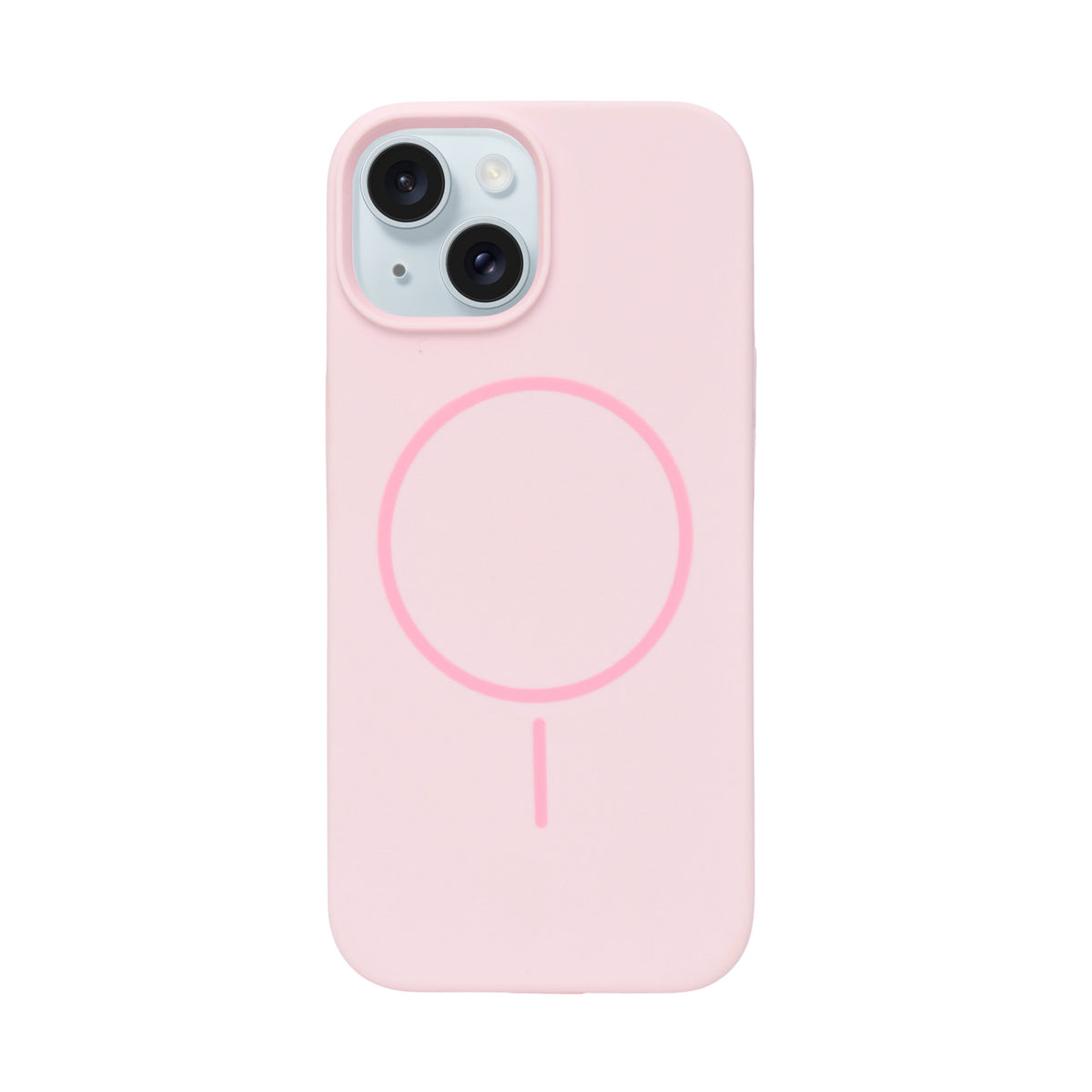 Soft Silicone with MagSafe Ring Phone Case for iPhone 15