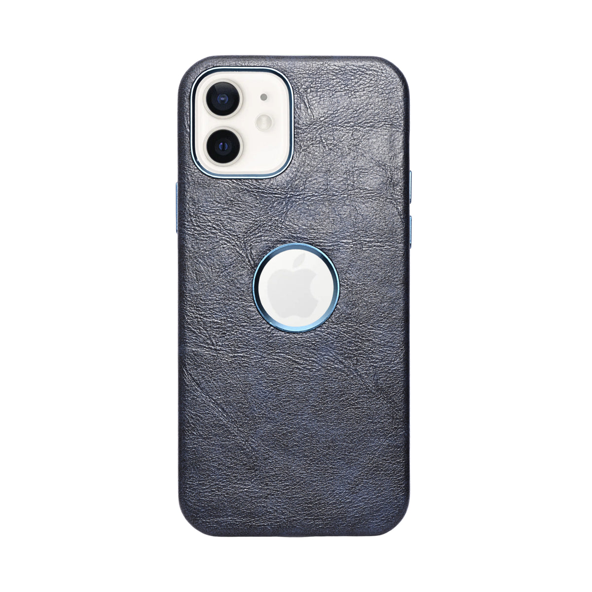 Deecase Premium Leather Finish with Metallic Logo Ring Cutout Phone Case for iPhone 12 /12Pro