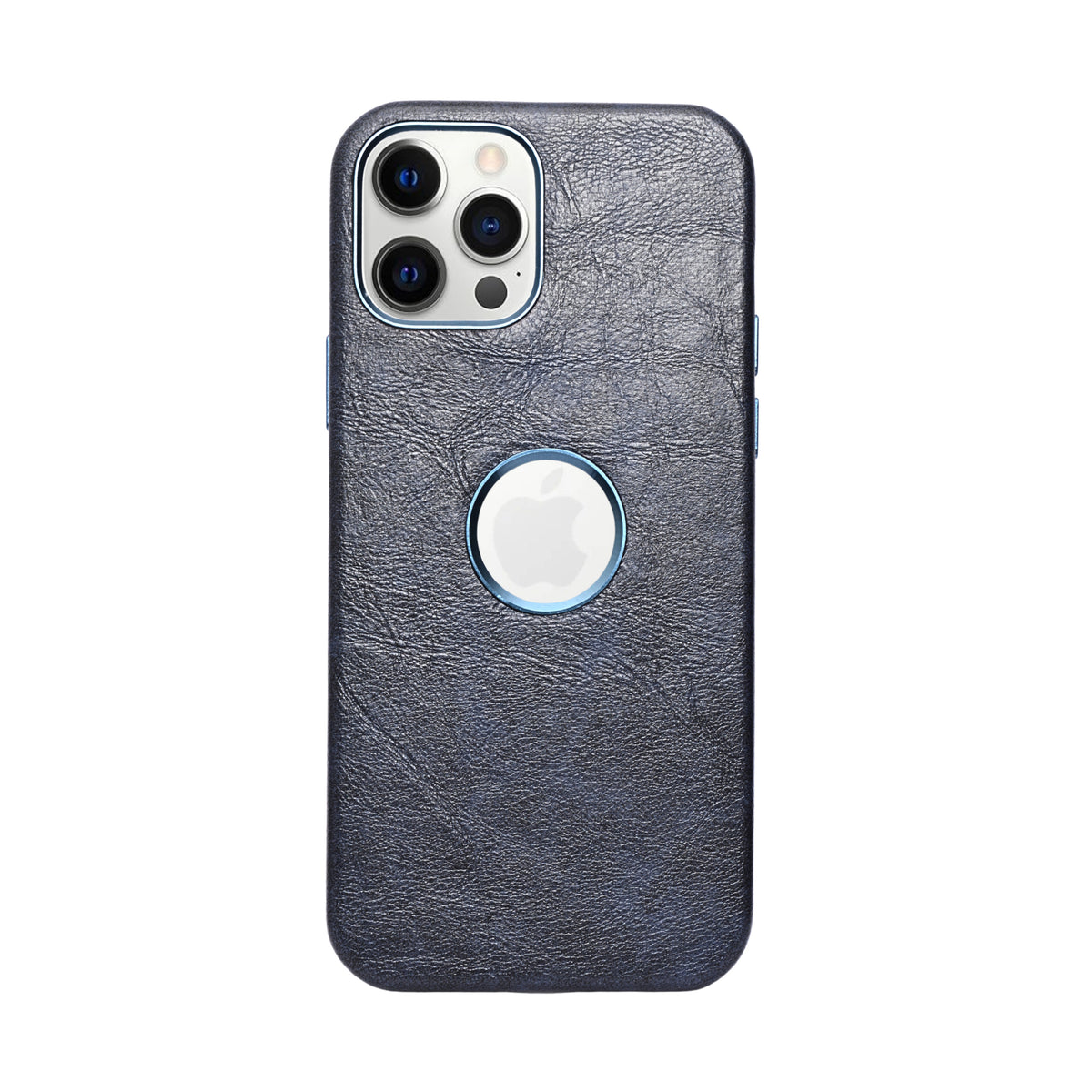 Deecase Premium Leather Finish with Metallic Logo Ring Cutout Phone Case for iPhone 12 /12Pro