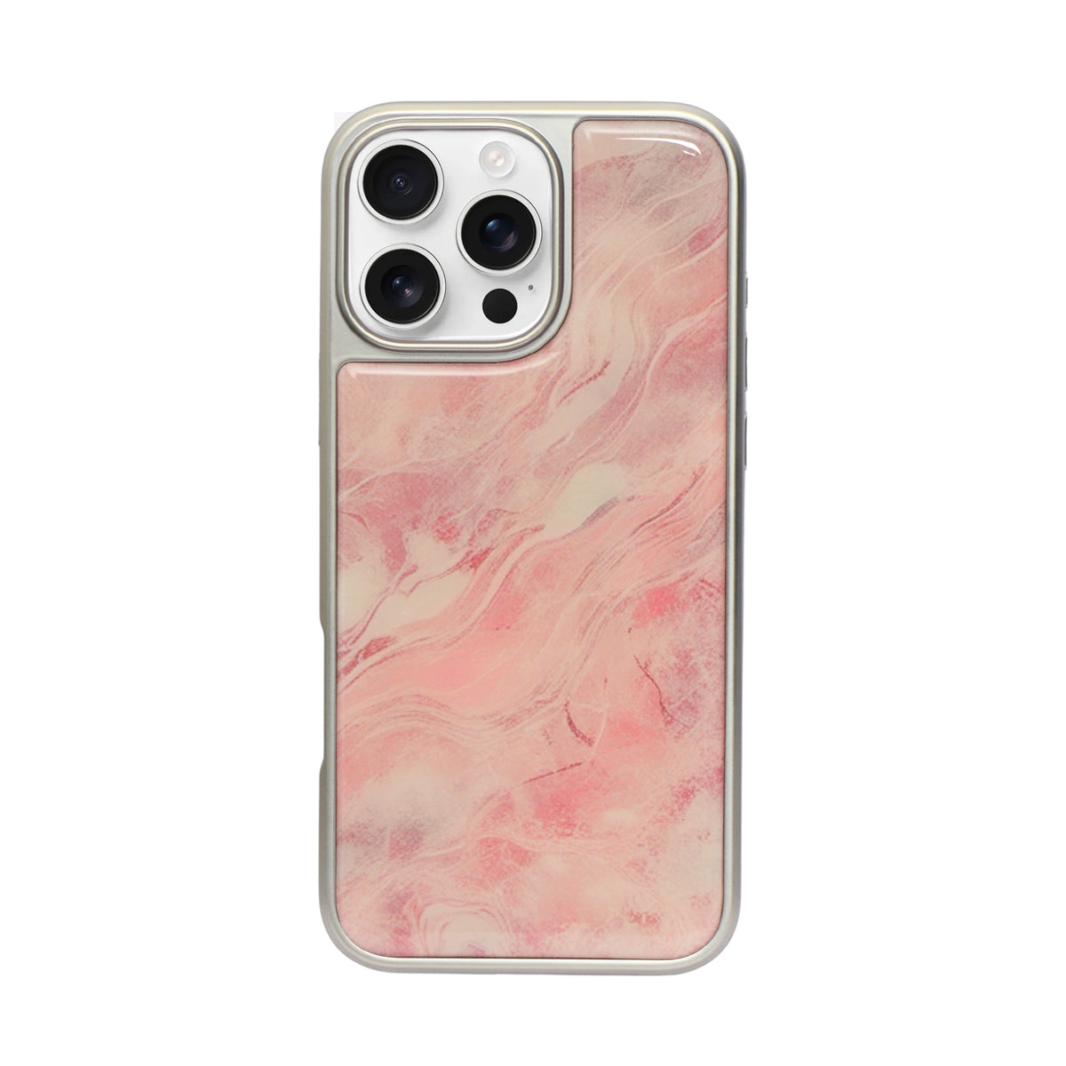 Blossom Blush Marble Mystic Mood Phone Case for iPhone 16 Pro Max