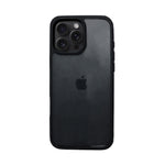Crystal Clear with Black Edges Phone Case for iPhone 16 Pro Max