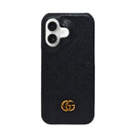 Luxury GG Embossed Phone Case for iPhone 16