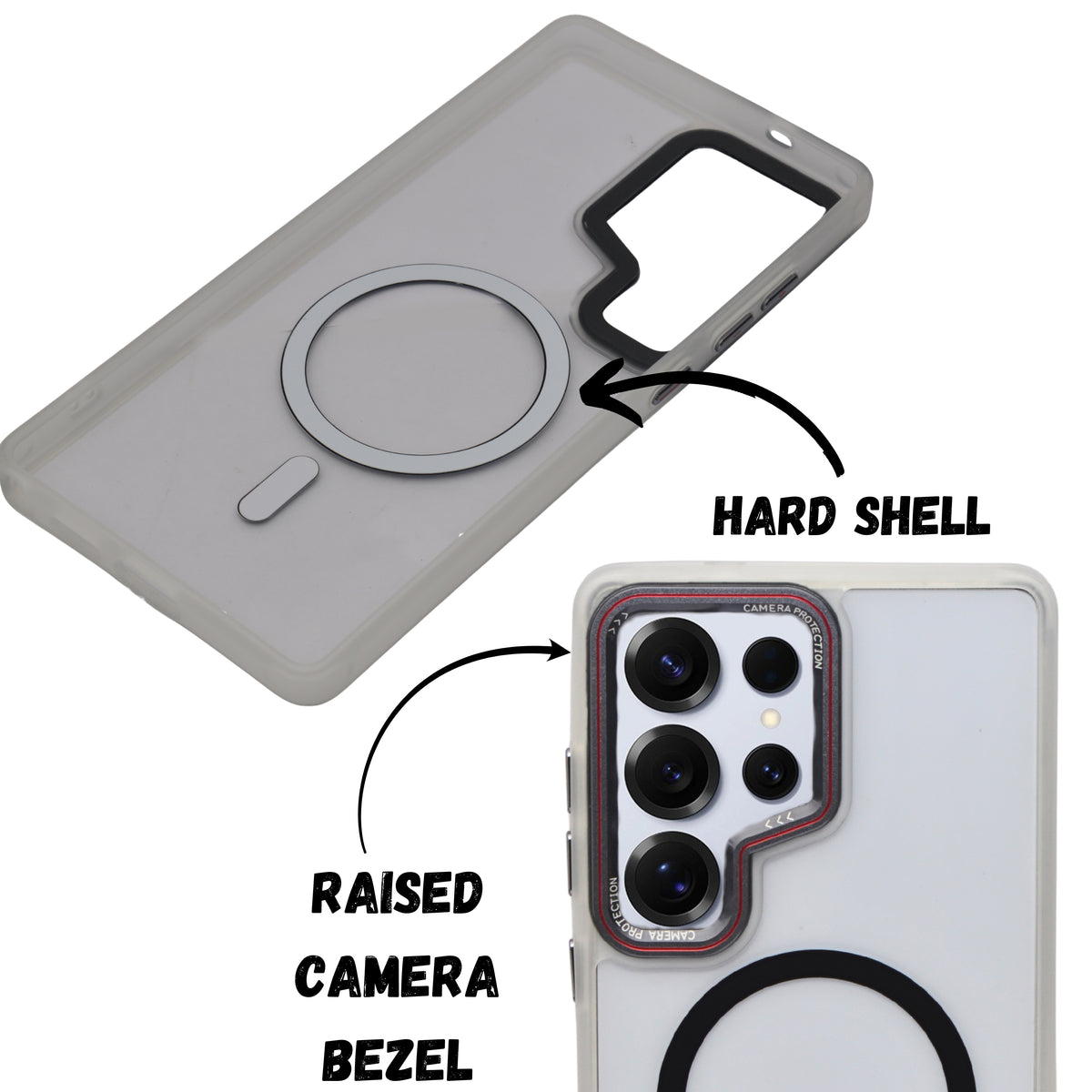 Crystal Clear MagSafe Protective Phone Case for Samsung S25 Ultra