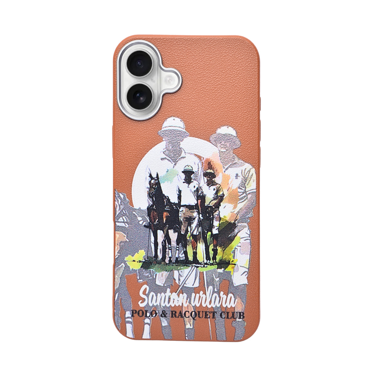Santa Barbara Polo & Racquet Club Leather Phone Case For iPhone 16 Plus