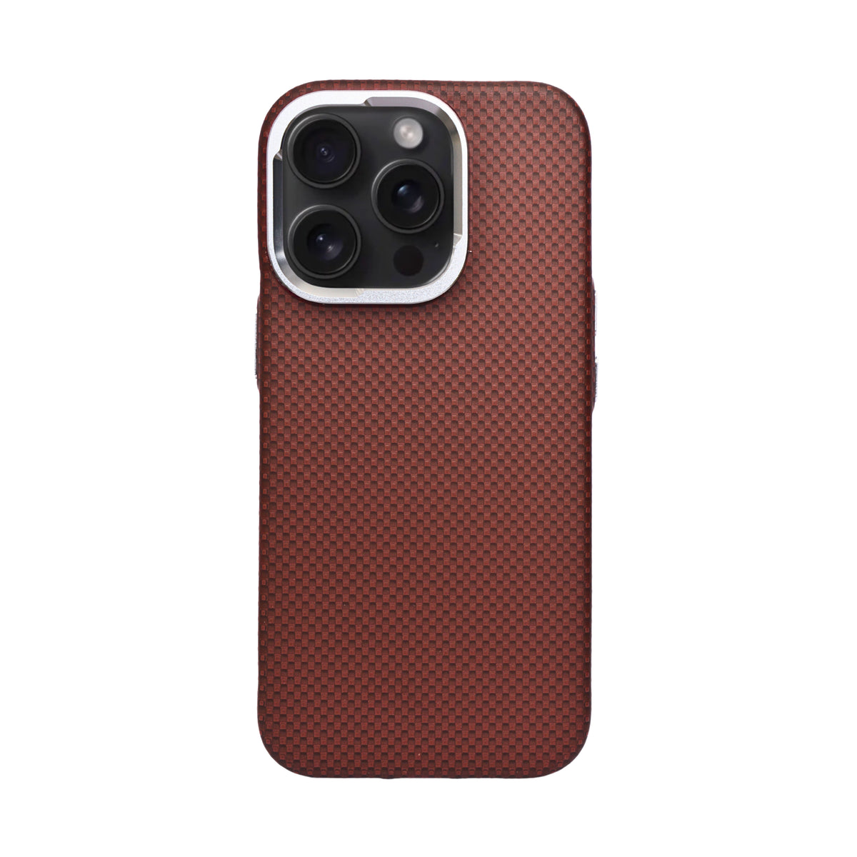 Carbon Fiber Texture MagSafe Compatible with Metal Camera Phone Case for iPhone 16 Pro