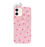 3D Cartoon Character with Polka Dots Soft Phone Case for iPhone 12/ 12 Pro