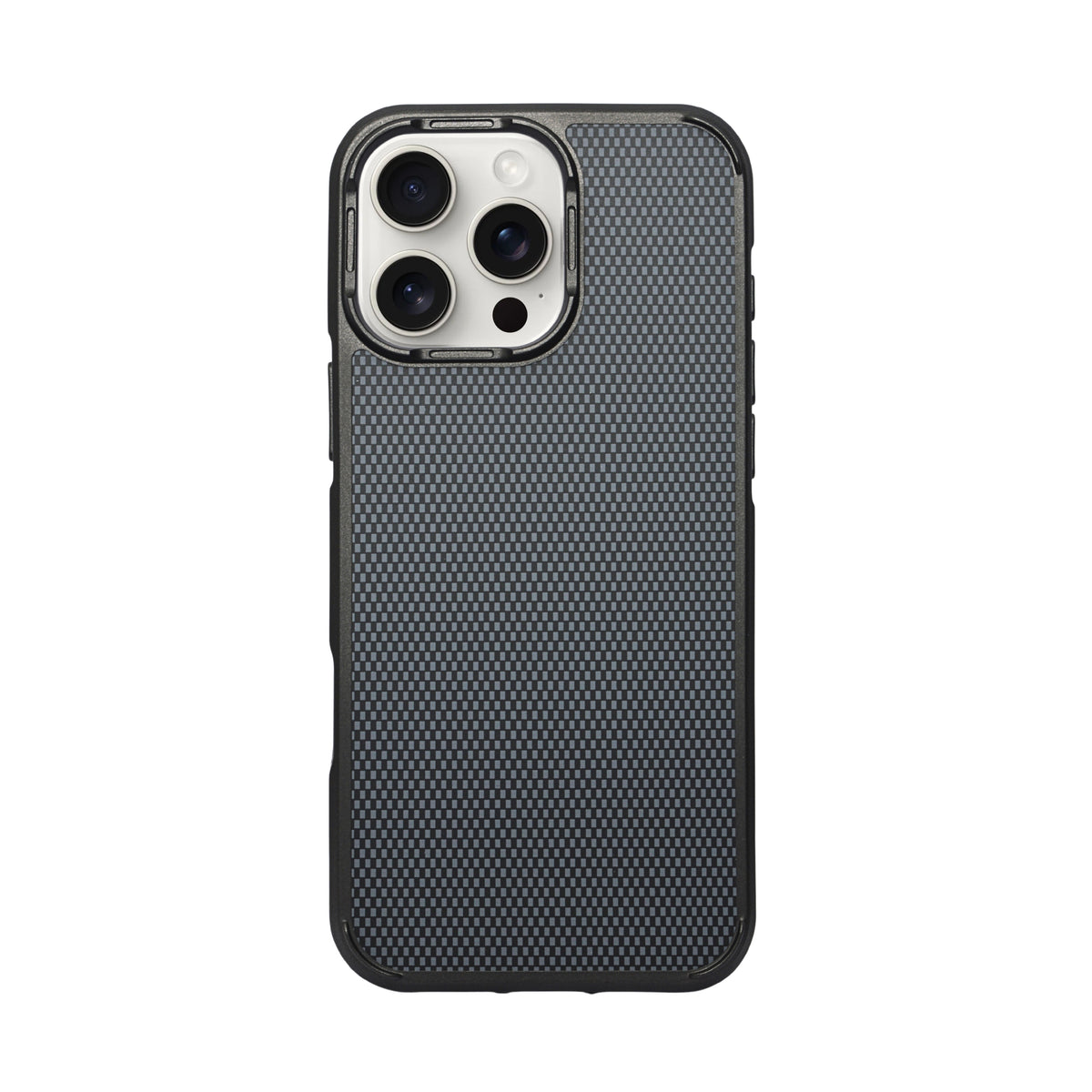 Geometric Carbon Fiber Texture Phone Case for iPhone 16 Pro
