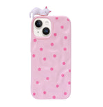 3D Cartoon Character with Polka Dots Soft Phone Case for iPhone 14 Plus/ 15 Plus