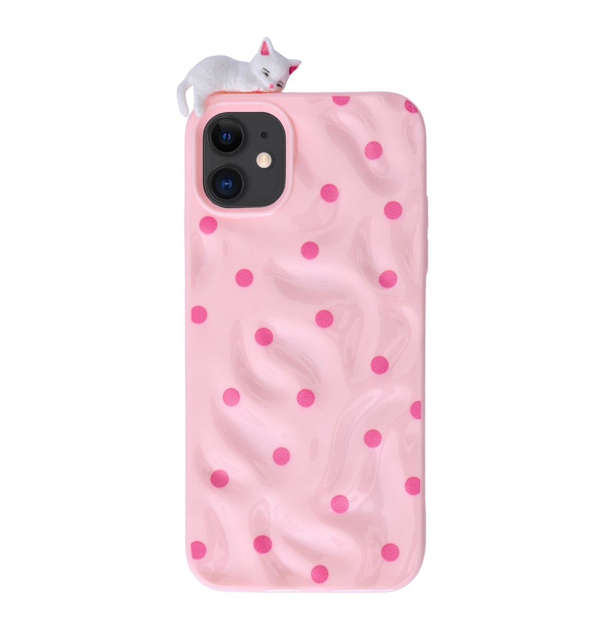 3D Cartoon Character with Polka Dots Soft Phone Case for iPhone 11