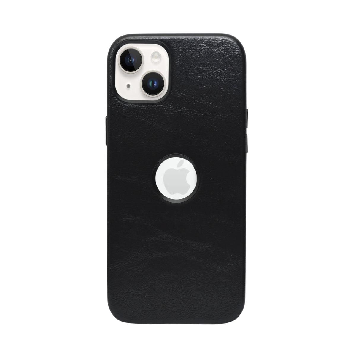 Deecase Premium Leather Finish with Metallic Logo Ring Cutout Phone Case for iPhone 14Plus/15Plus