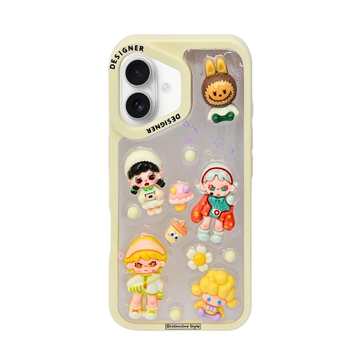 Cute 3D Cartoon Doodle Phone Case for iPhone 16