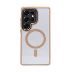 Transparent Hard Shell MagSafe with Colour Border Phone Case for Samsung S25 Ultra