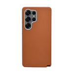 Premium Leather Texture with Metallic Camera Edge Phone Case for Samsung S25 Ultra