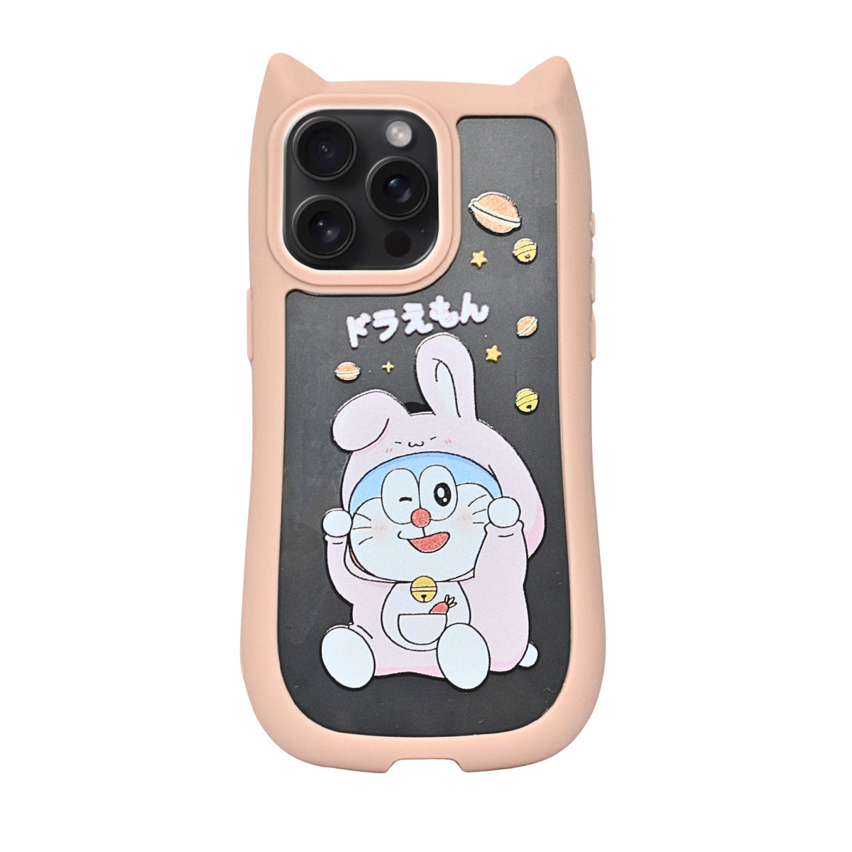 Cute Cartoon Phone Case with Cat Ears For iPhone 15 Pro