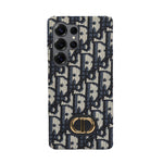 Dior Inspired Premium Fabric Pattern Phone Case for Samsung S25 Ultra