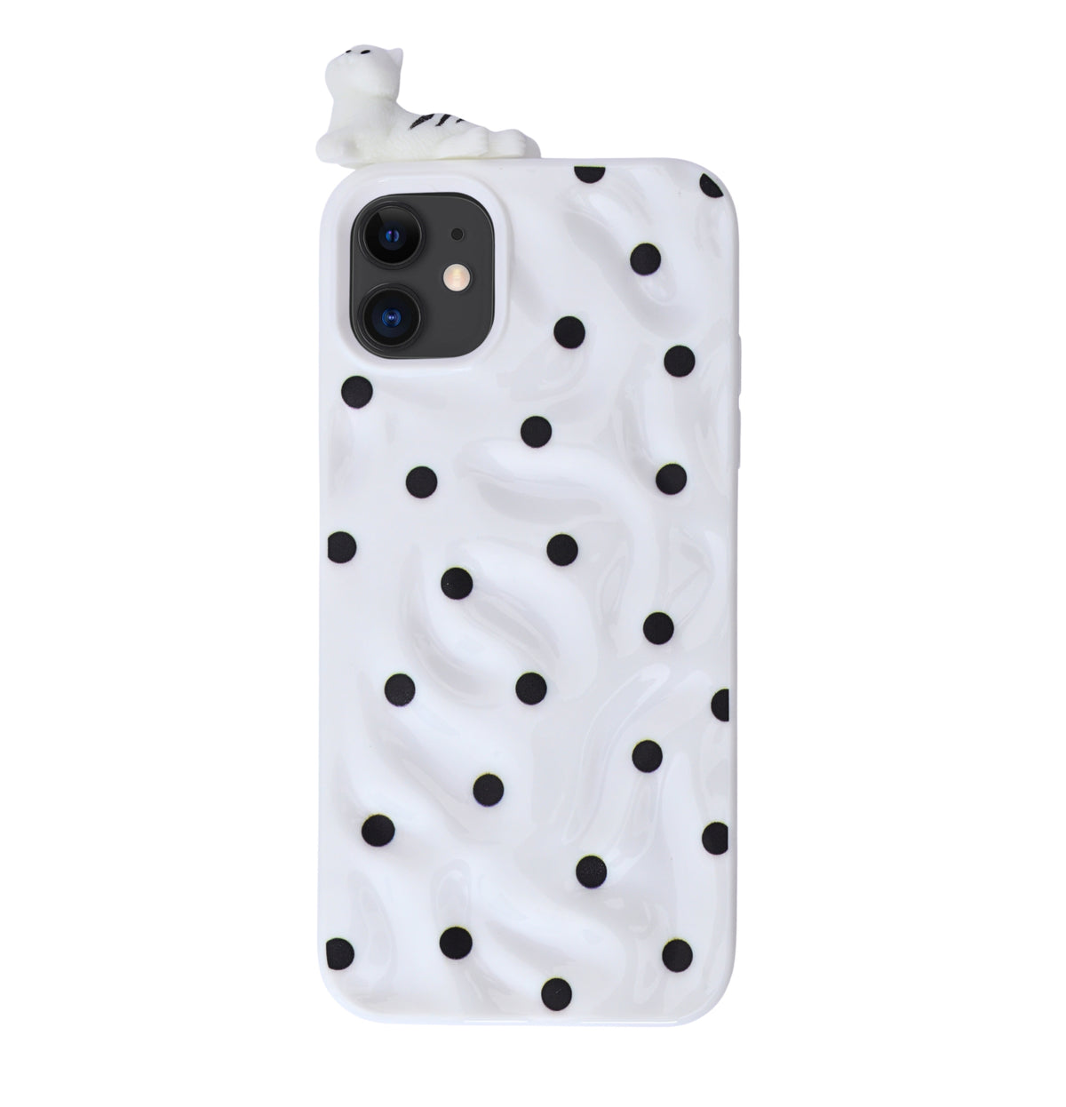 3D Cartoon Character with Polka Dots Soft Phone Case for iPhone 11