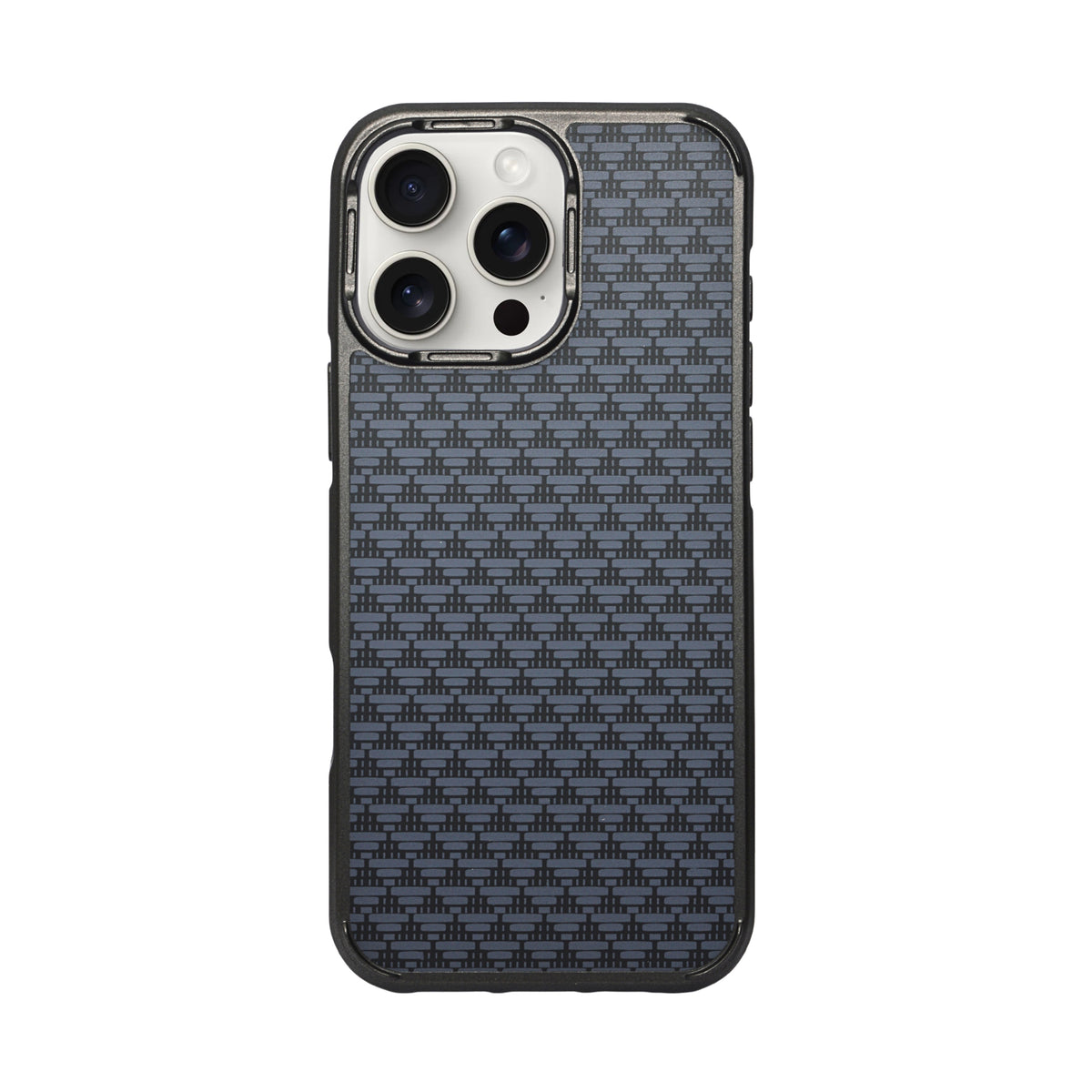 Geometric Carbon Fiber Texture Phone Case for iPhone 16 Pro