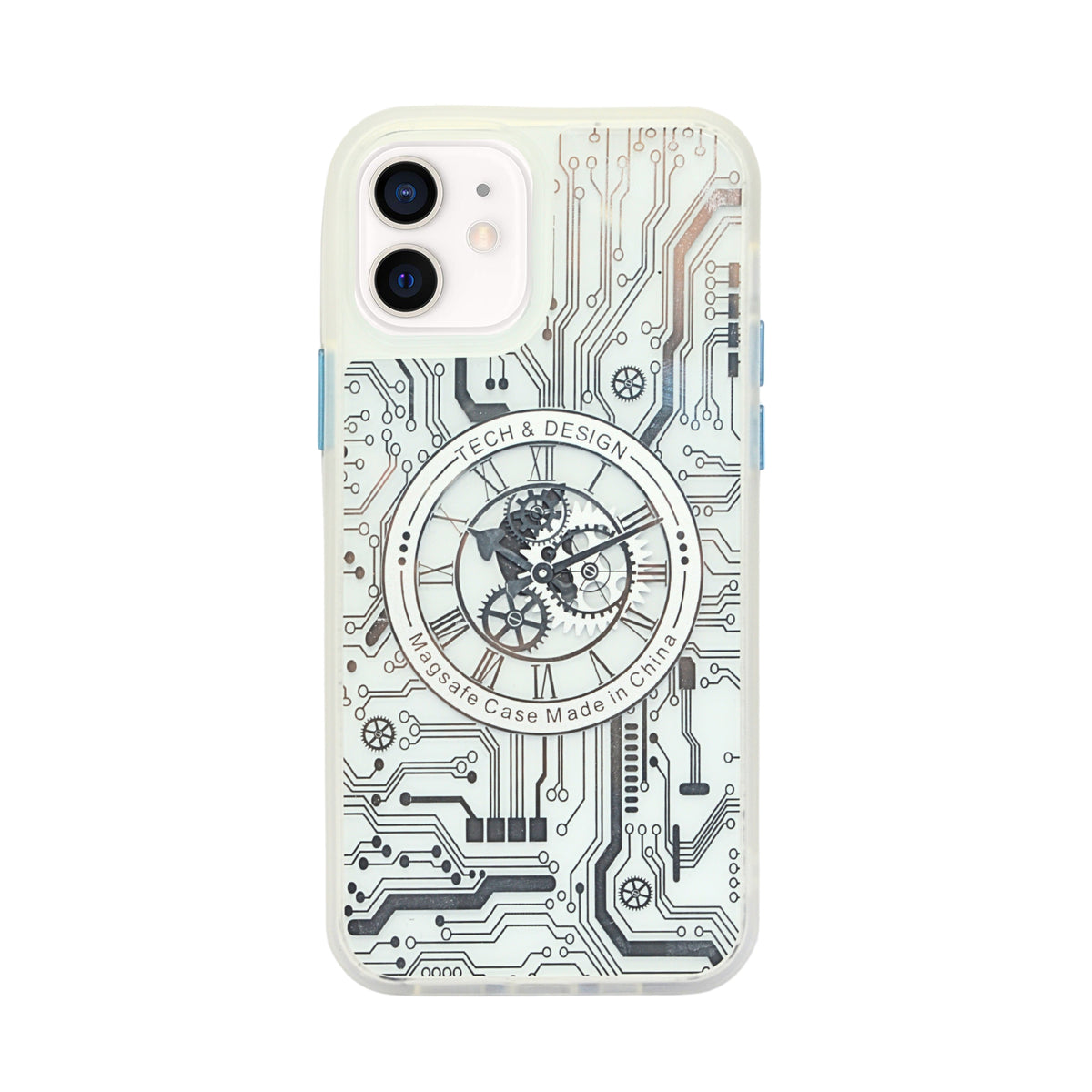 Tech Steampunk Gear Clock Design MagSafe Phone Case For iPhone 12/ 12Pro
