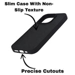 Soft Silicone Wave Texture Phone Case For iPhone 15 Pro