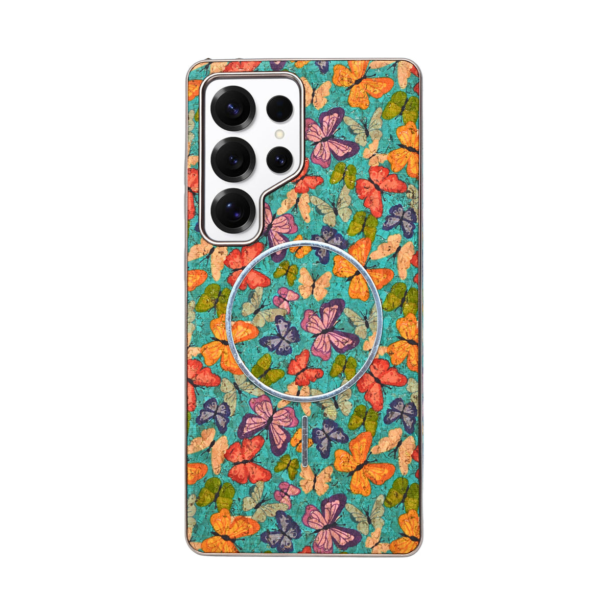 Cork Texture Printed MagSafe Compatible Phone Case for Samsung Galaxy S25 Ultra