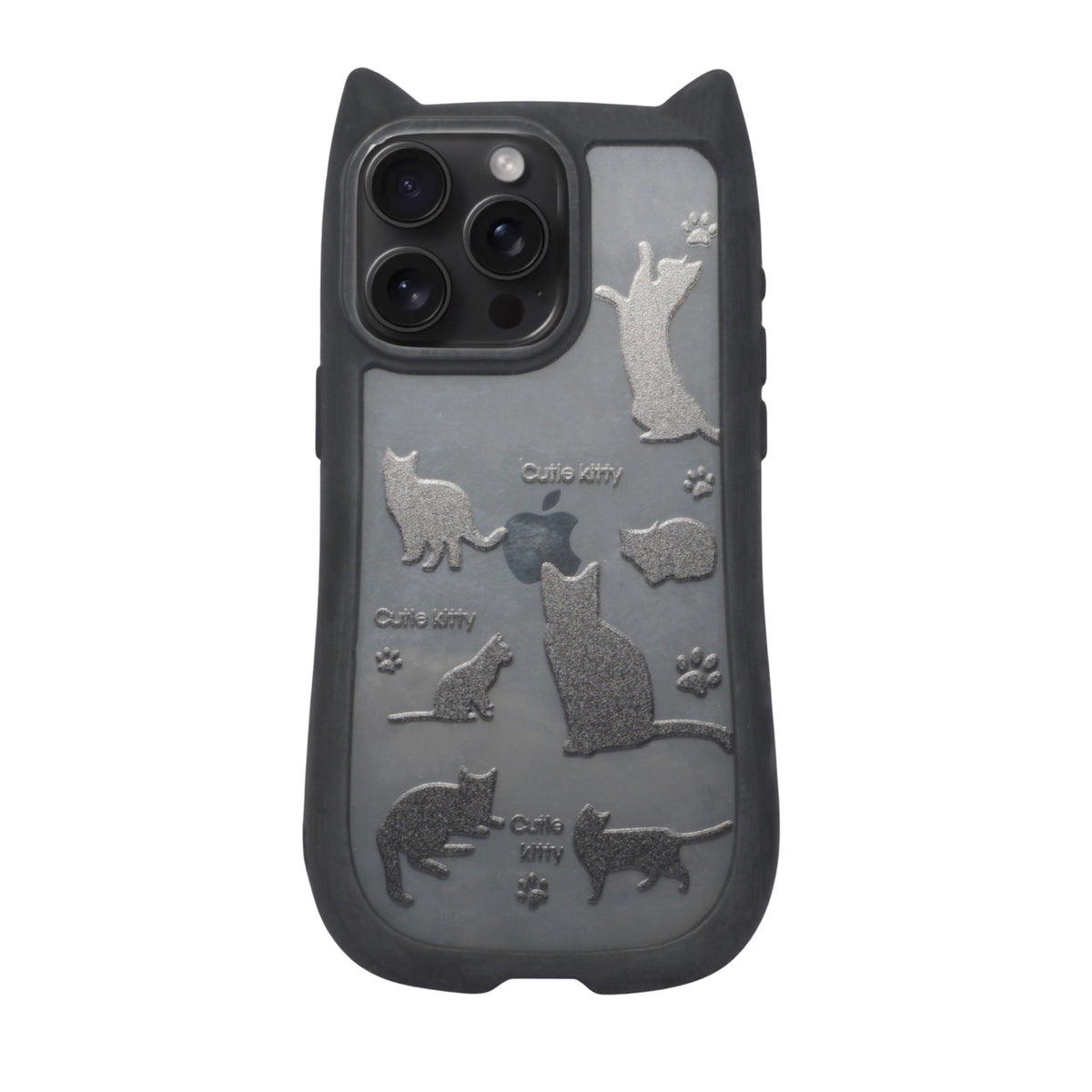 Cute Cartoon Phone Case with Cat Ears For iPhone 15 Pro