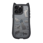 Cute Cartoon Phone Case with Cat Ears For iPhone 15 Pro