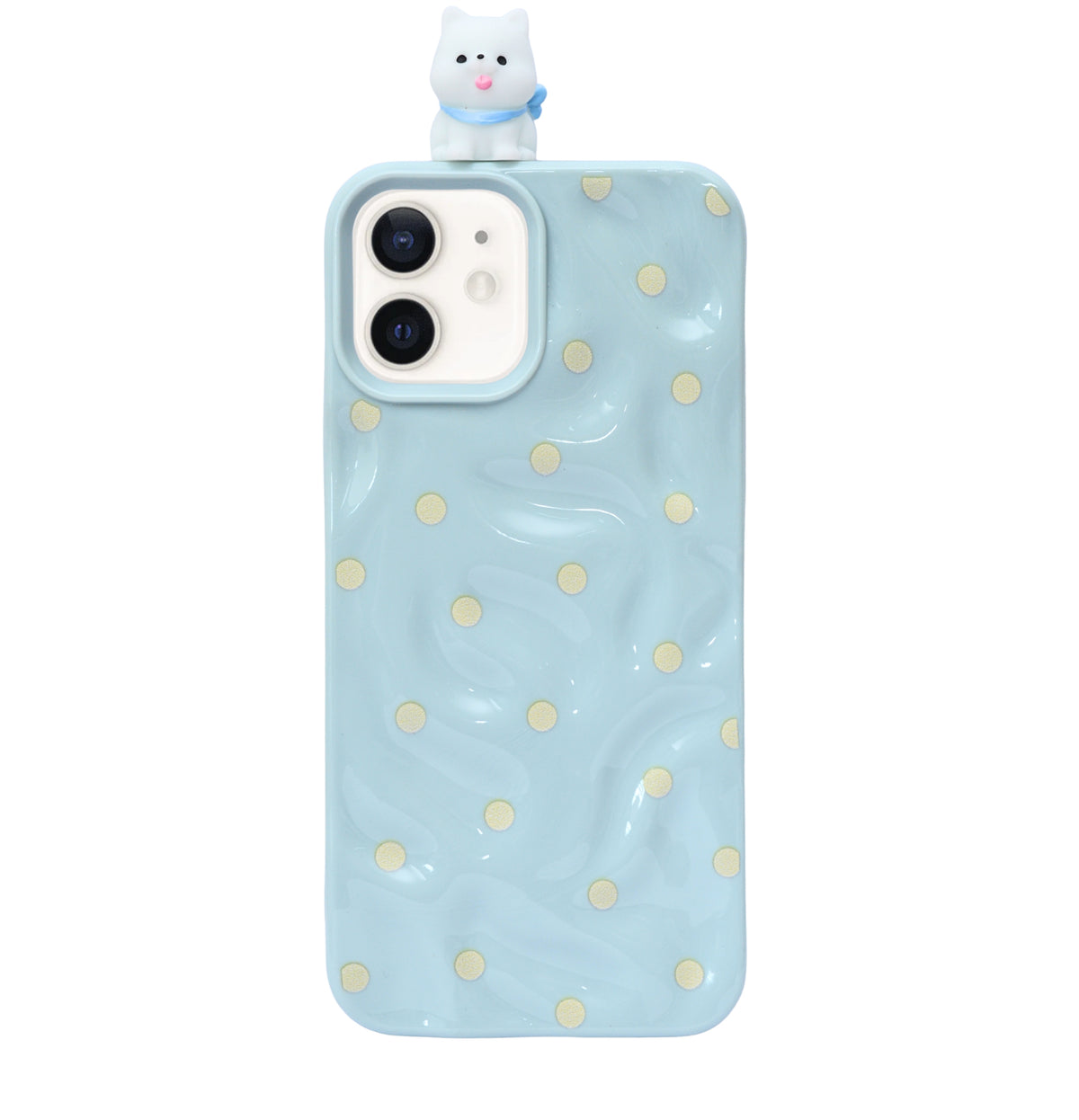 3D Cartoon Character with Polka Dots Soft Phone Case for iPhone 12/ 12 Pro