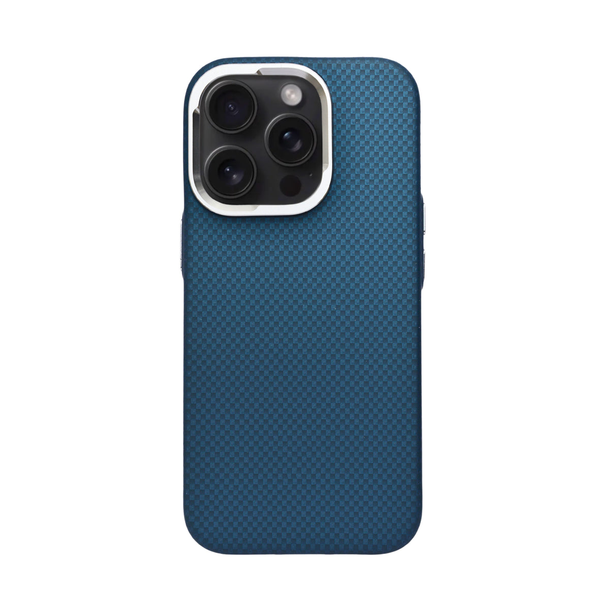 Carbon Fiber Texture MagSafe Compatible with Metal Camera Phone Case for iPhone 16 Pro Max