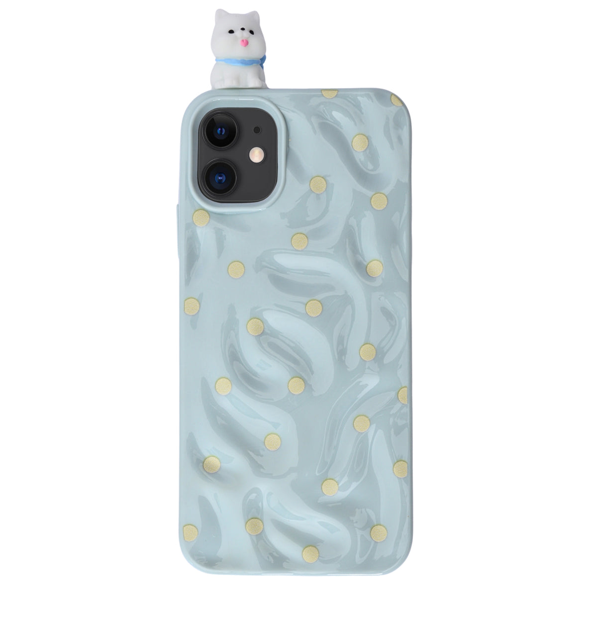 3D Cartoon Character with Polka Dots Soft Phone Case for iPhone 11