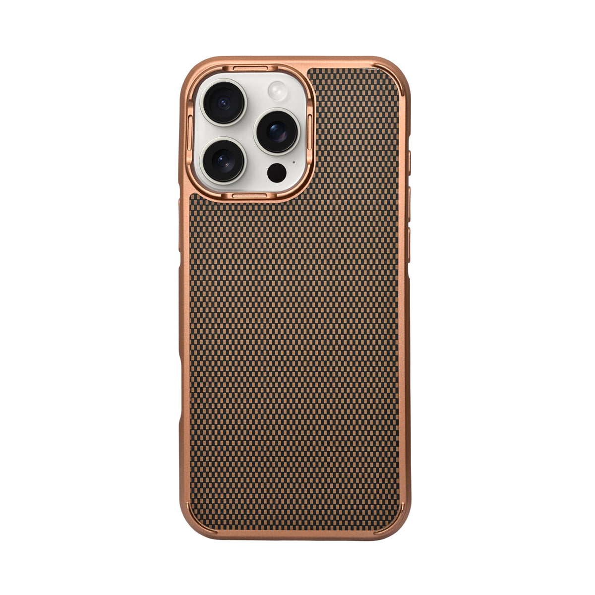 Geometric Carbon Fiber Texture Phone Case for iPhone 16 Pro