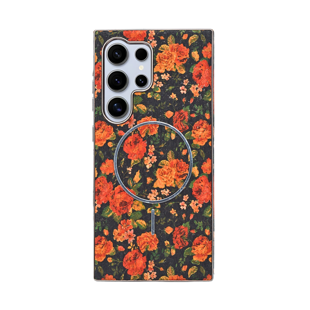 Cork Texture Printed MagSafe Compatible Phone Case for Samsung Galaxy S24 Ultra