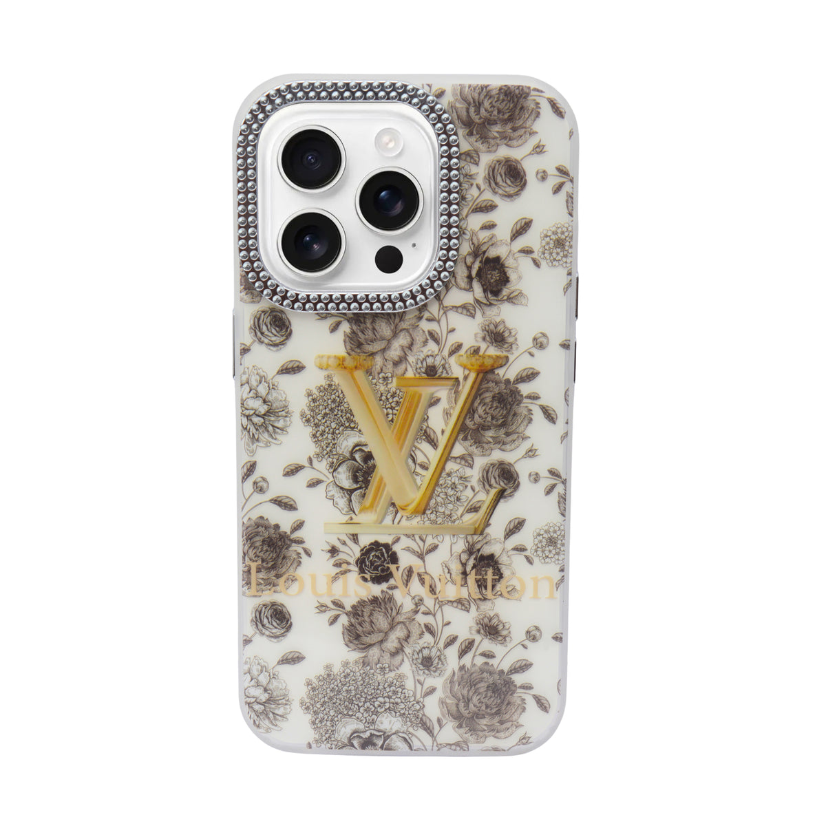 Luxury Printed With Rhinestone Camera Border Case For iPhone 14 Pro