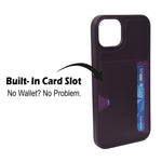Slim Leather Wallet With Card Holder Case For iPhone 14 Plus / 15 Plus