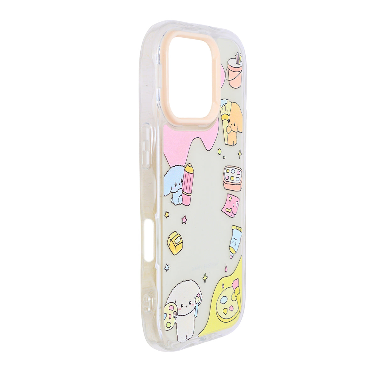 Cute Transparent Wavy Edge Phone Case for iPhone 16 Pro
