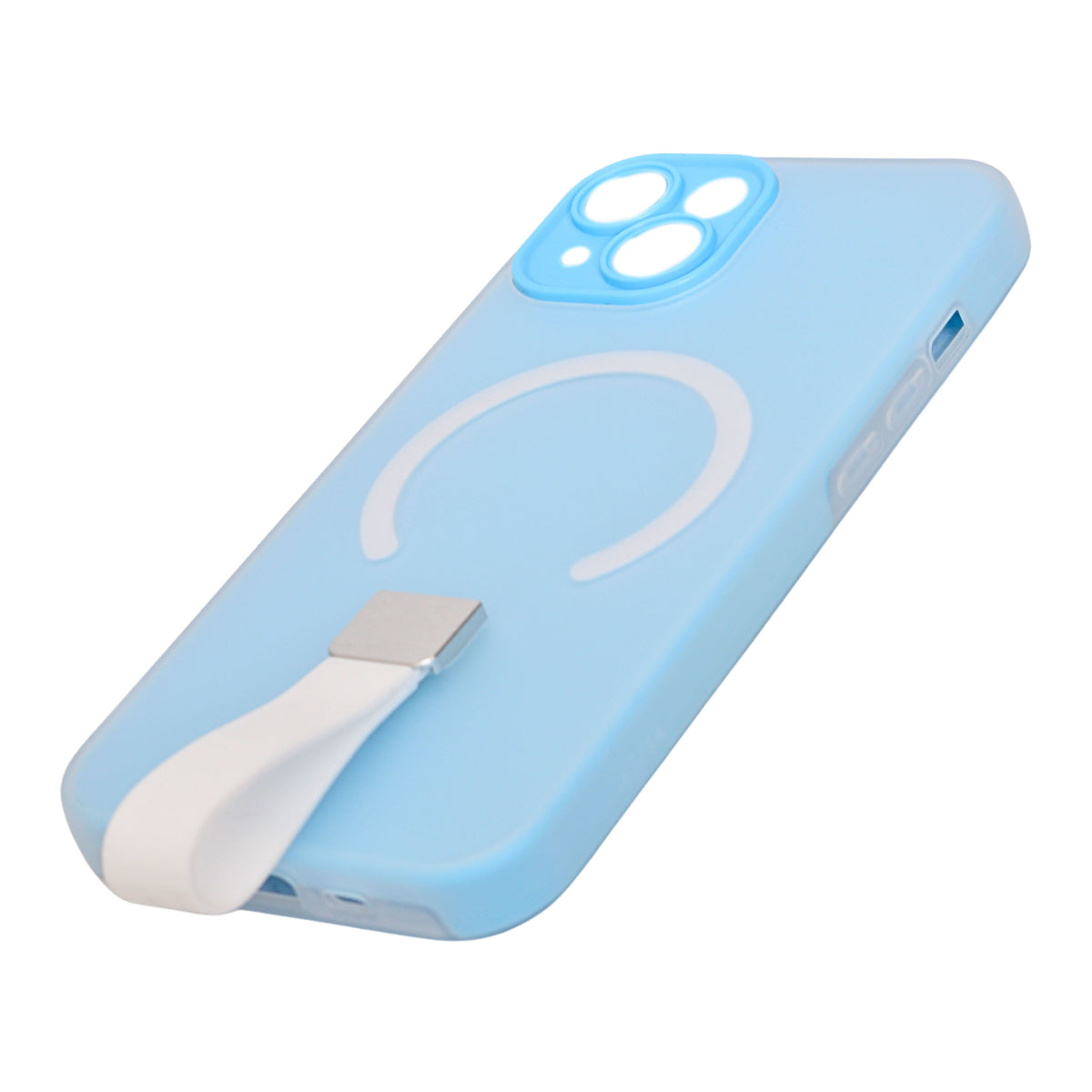 Frosty Matte with Silicone Finger Loop Phone Case for iPhone 13 / 14