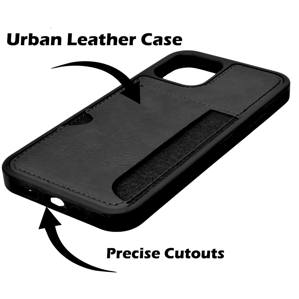 Slim Leather Wallet With Card Holder Case For iPhone 12 / 12 Pro