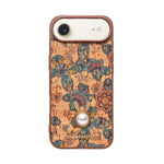Bohemian Ethnic Print Cork Texture with Pearl Detail Phone Case for iPhone 17 Air