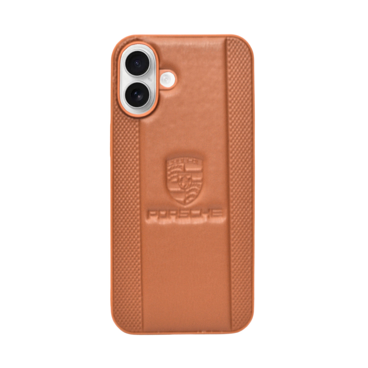 Porsche Design Leather Finish Mobile Back Cover For iPhone 16 Plus