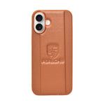 Porsche Design Leather Finish Mobile Back Cover For iPhone 16 Plus
