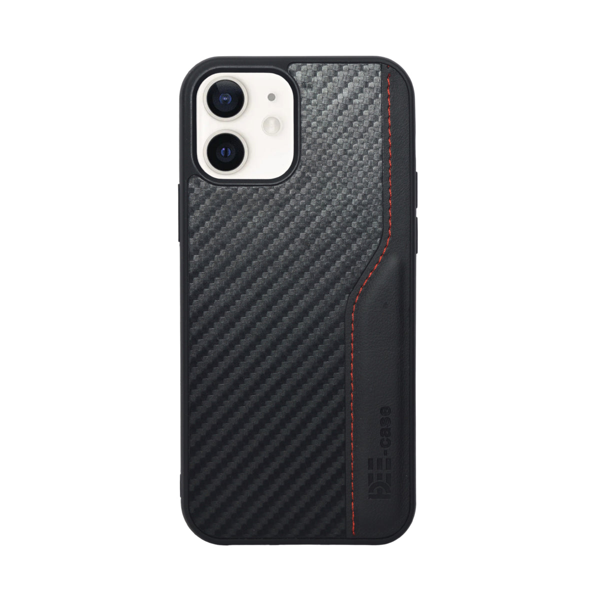 Deecase Leather Grip with Red Stitch Detailing Phone Case For iPhone 12 / 12 Pro