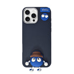 Hello Teddy Cap 3D Cartoon Phone Case For iPhone 16 Pro Max