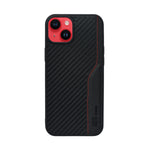 Deecase Leather Grip with Red Stitch Detailing Phone Case For iPhone 14 Plus/ 15Plus
