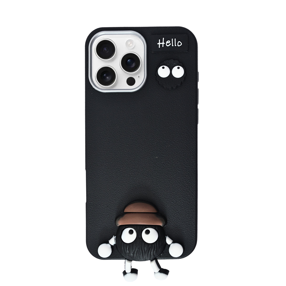 Hello Teddy Cap 3D Cartoon Phone Case For iPhone 16 Pro Max