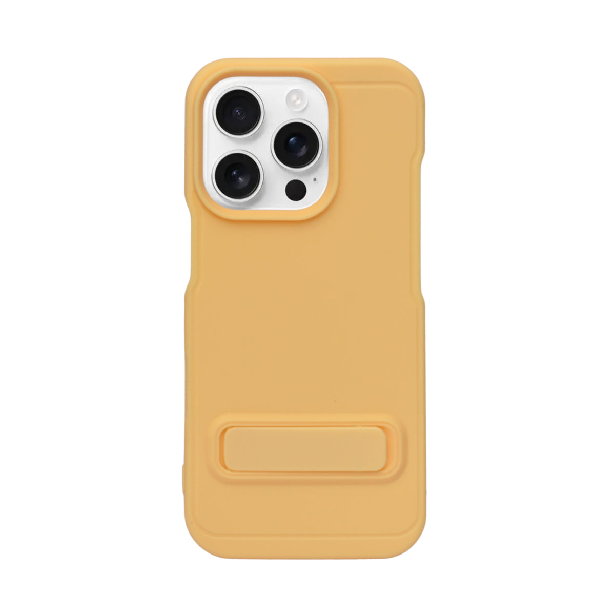 Silicone Soft Matte Finish Phone Case with Kickstand For iPhone 16 Pro Max