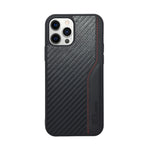 Deecase Leather Grip with Red Stitch Detailing Phone Case For iPhone 12 / 12 Pro