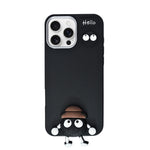Hello Teddy Cap 3D Cartoon Phone Case For iPhone 16 Pro Max