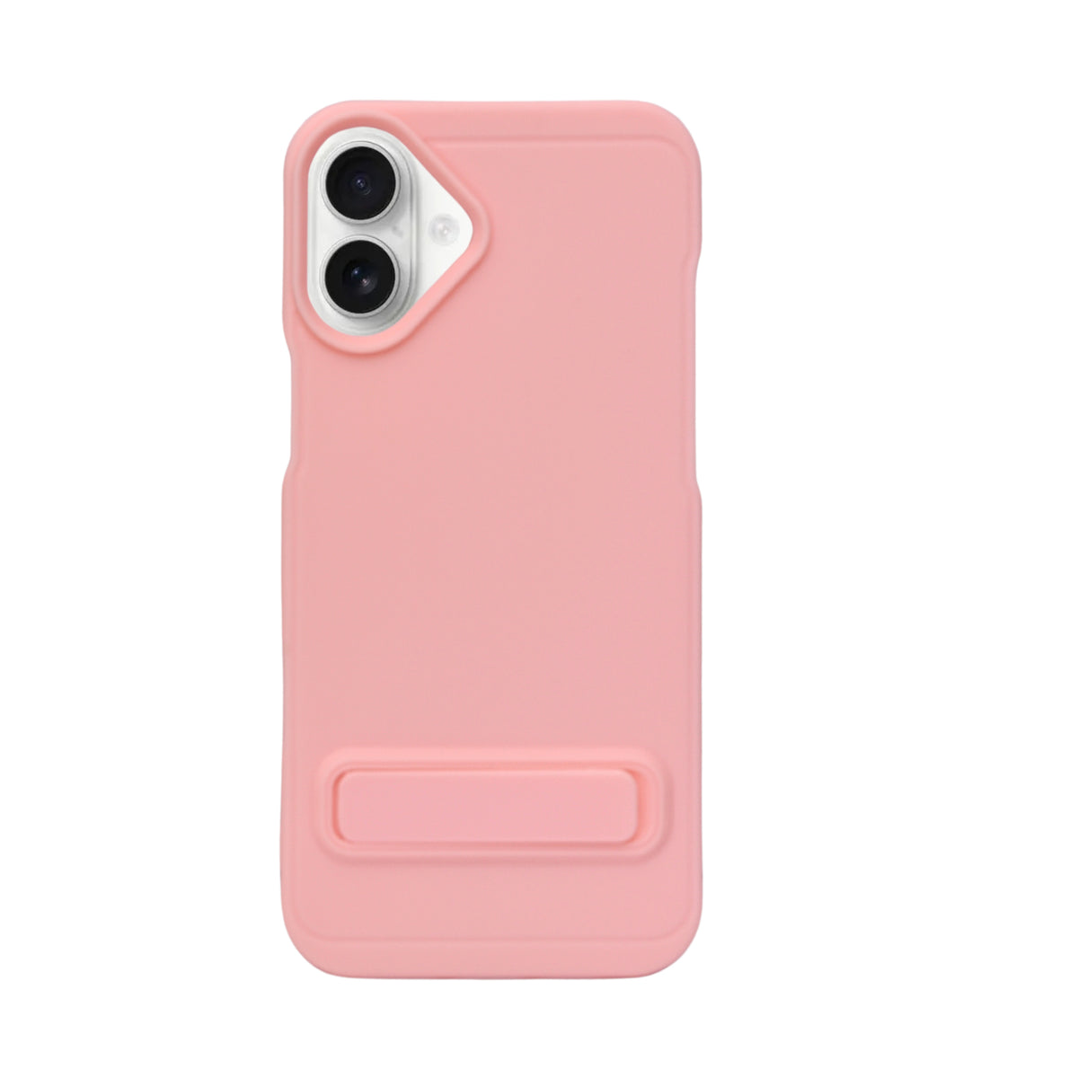 Silicone Soft Matte Finish Phone Case with Kickstand For iPhone 16 Plus